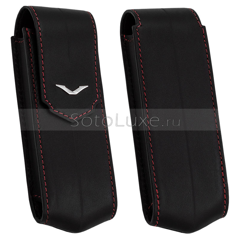 Чехол для Vertu Signature S Design Gold Красная строчка Итальянская кожа Чехол для Vertu Signature S Design Gold Красная строчка Итальянская кожа фото