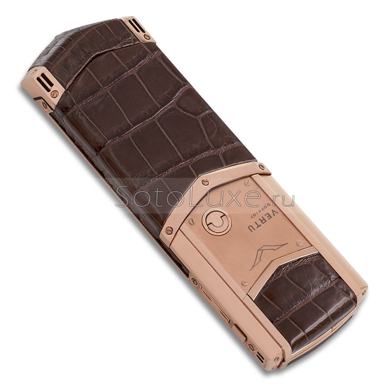 Vertu Signature S Design Gold Brown Crocodile фото 4 Телефон Vertu Signature S Design Gold Brown Crocodile фото 4
