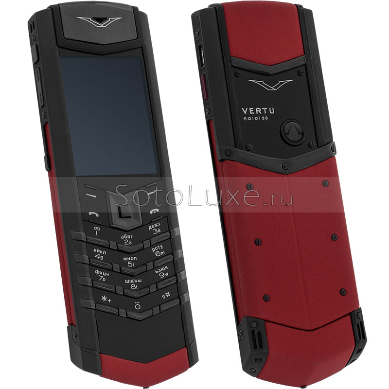 Vertu Signature S Design Pure Black PVD Red Leather фото Телефон Vertu Signature S Design Pure Black PVD Red Leather фото