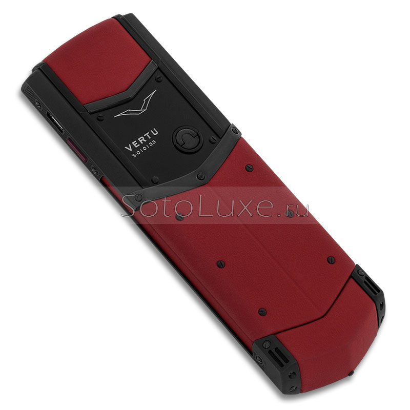 Vertu Signature S Design Pure Black PVD Red Leather фото 3 Телефон Vertu Signature S Design Pure Black PVD Red Leather фото 3