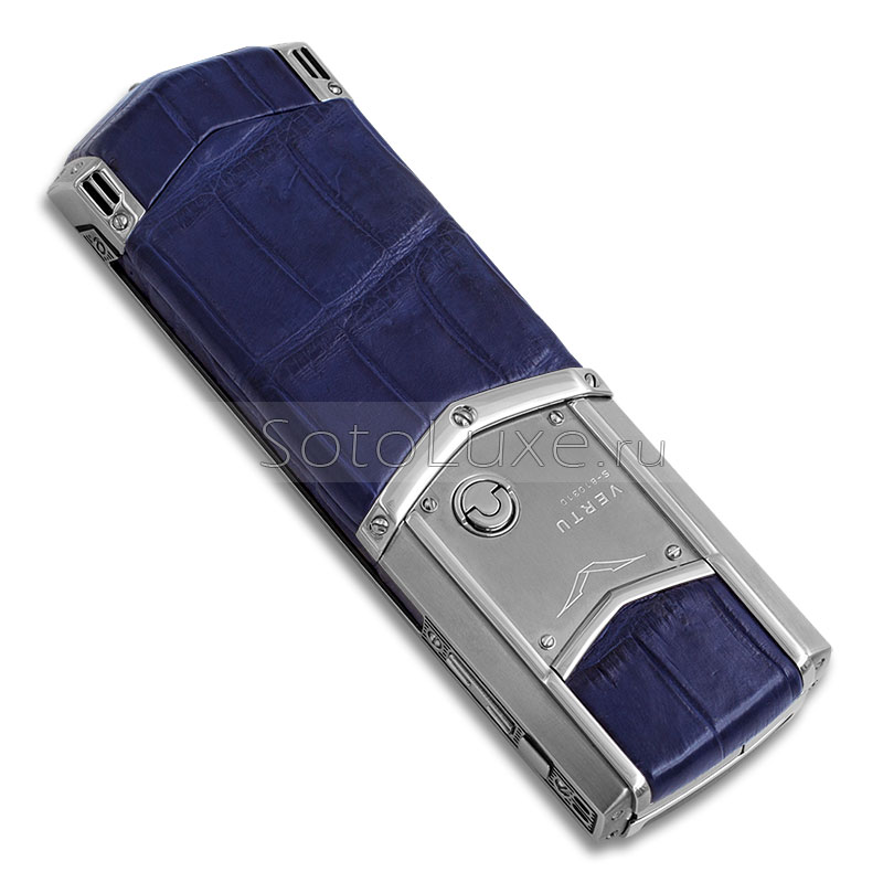 Vertu Signature S Design Steel Blue Crocodile фото 2 Телефон Vertu Signature S Design Steel Blue Crocodile фото 2