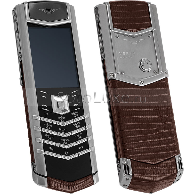 Vertu Signature S Design Steel Brown Iguana фото Vertu Signature S Design Steel Brown Iguana фото