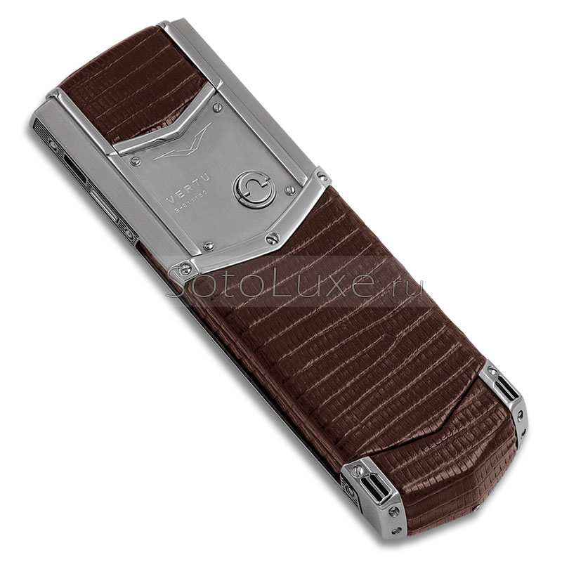 Vertu Signature S Design Steel Brown Iguana фото Vertu Signature S Design Steel Brown Iguana фото