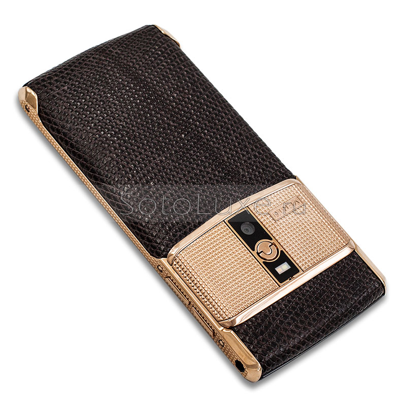 Vertu Signature Touch Clous De Paris Gold Brown Iguana Vertu Signature Touch Clous De Paris Gold Brown Iguana фото