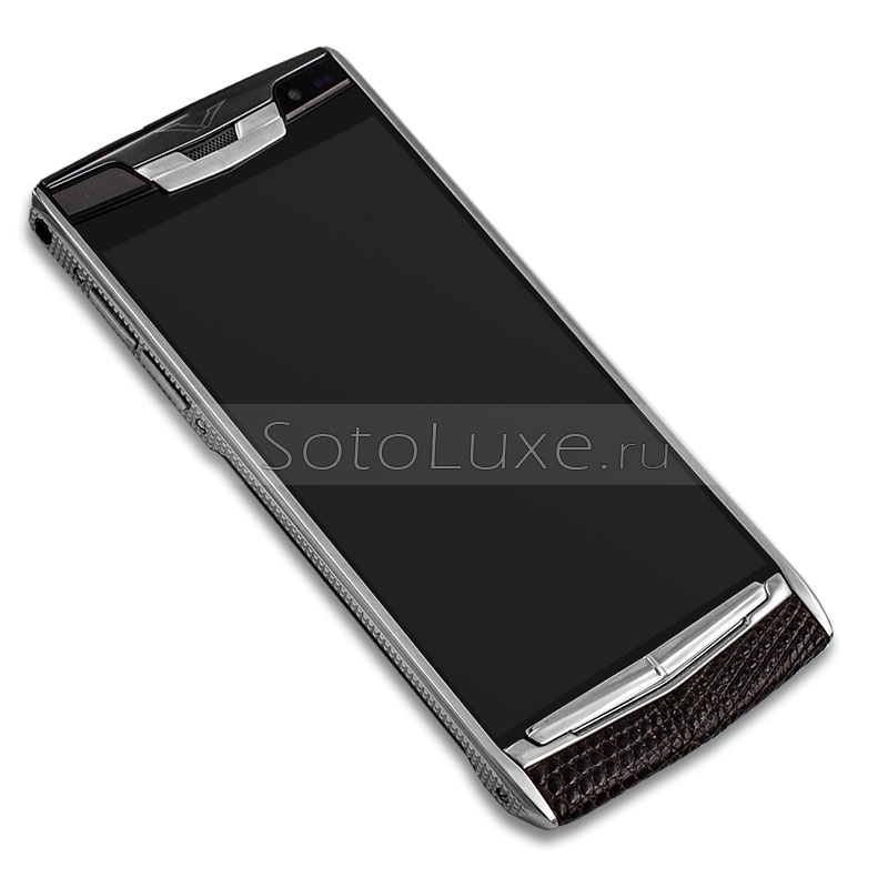 Vertu Signature Touch Clous De Paris Steel Brown Iguana Vertu Signature Touch Clous De Paris Steel Brown Iguana фото