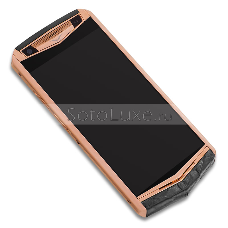 Vertu Aster P Gold Black Python