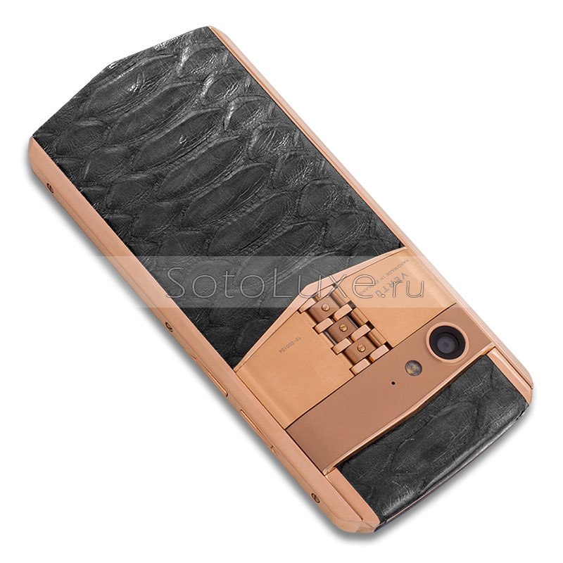 Vertu Aster P Gold Black Python