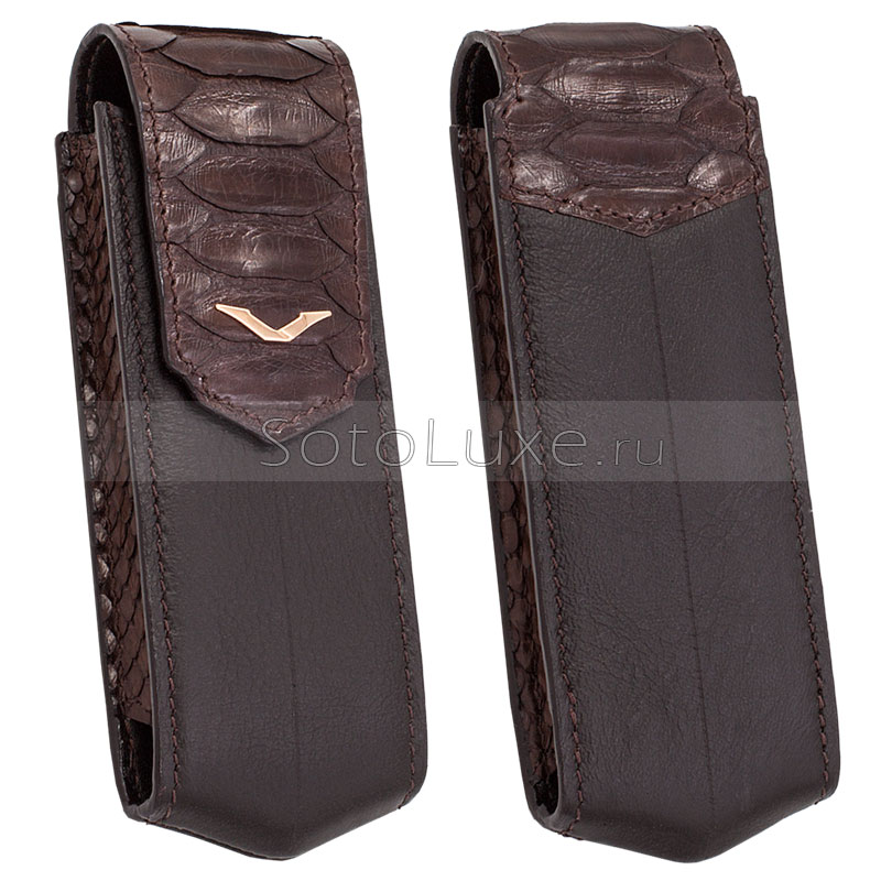 Чехол для Vertu Signature S Design с кожей питона коричневого цвета Чехол для Vertu Signature S Design с кожей питона коричневого цвета фото