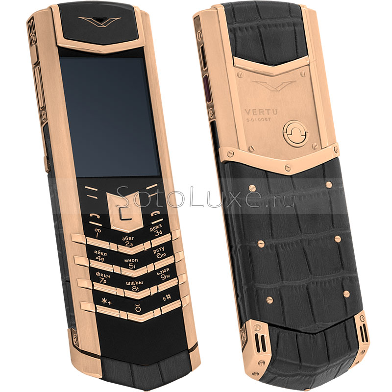 sd-gold-shtamp Vertu Signature S Design Gold Alligator фото
