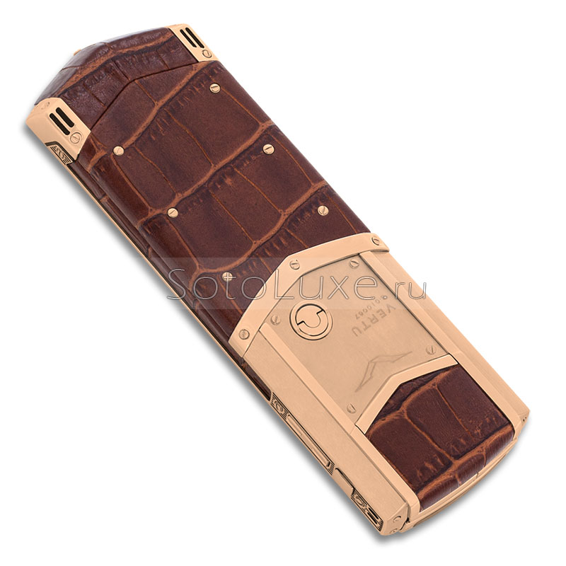 Vertu Signature S Design Red Gold Brown Alligator Vertu Signature S Design Red Gold Brown Alligator фото