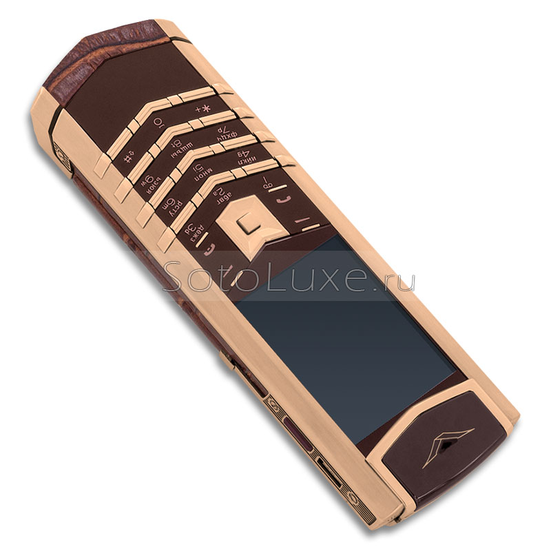 Vertu Signature S Design Red Gold Brown Alligator Vertu Signature S Design Red Gold Brown Alligator фото
