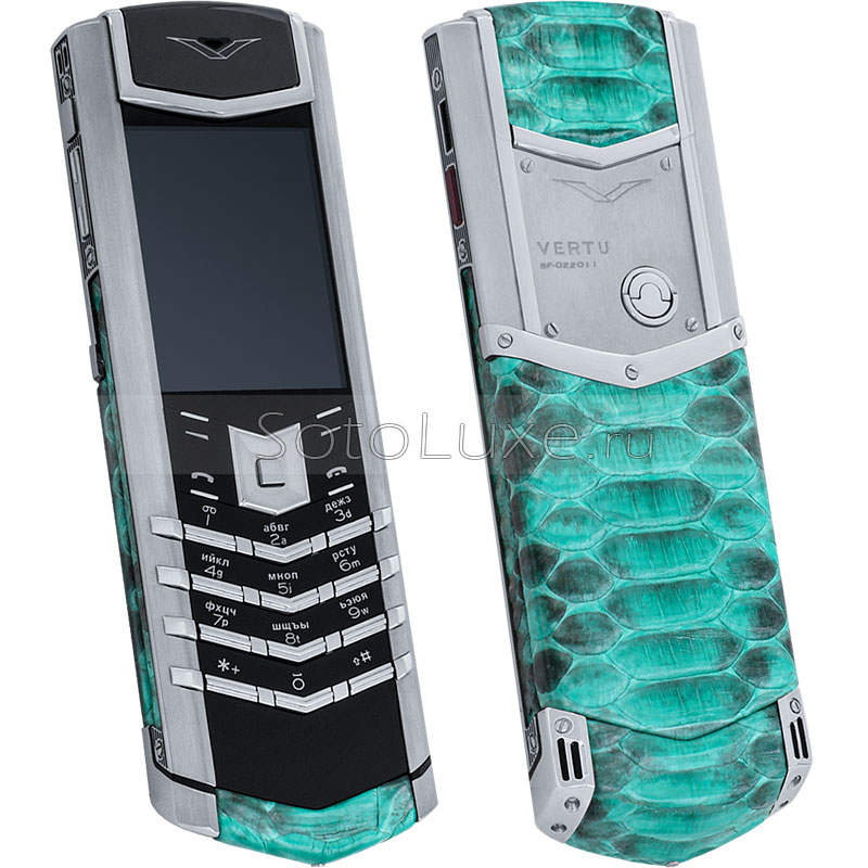 Vertu Signature S Design Steel Dark Tiffany Python Телефон Vertu Signature S Design Steel Dark Tiffany Python