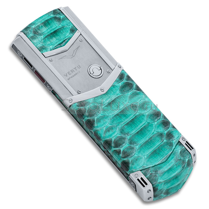 Vertu Signature S Design Steel Dark Tiffany Python Vertu Signature S Design Steel Dark Tiffany Python фото