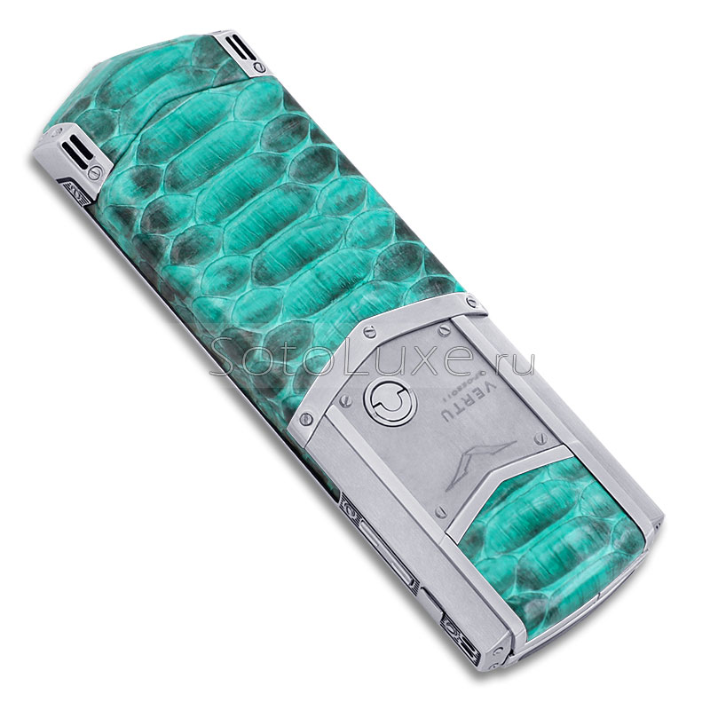 Vertu Signature S Design Steel Dark Tiffany Python Vertu Signature S Design Steel Dark Tiffany Python