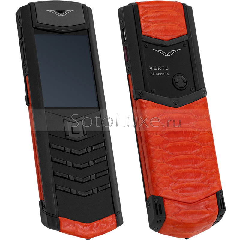 Vertu Signature S Design Black Orange Python Vertu Signature S Design Black Orange Питон