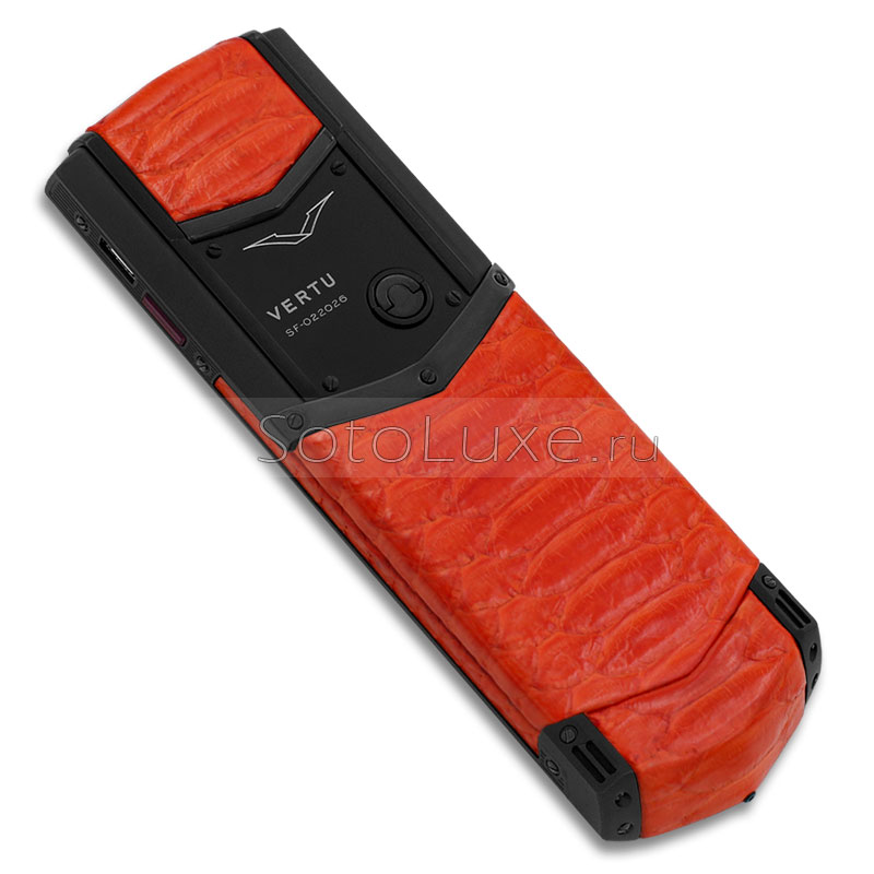 Vertu Signature S Design Black Orange Python Vertu Signature S Design Python