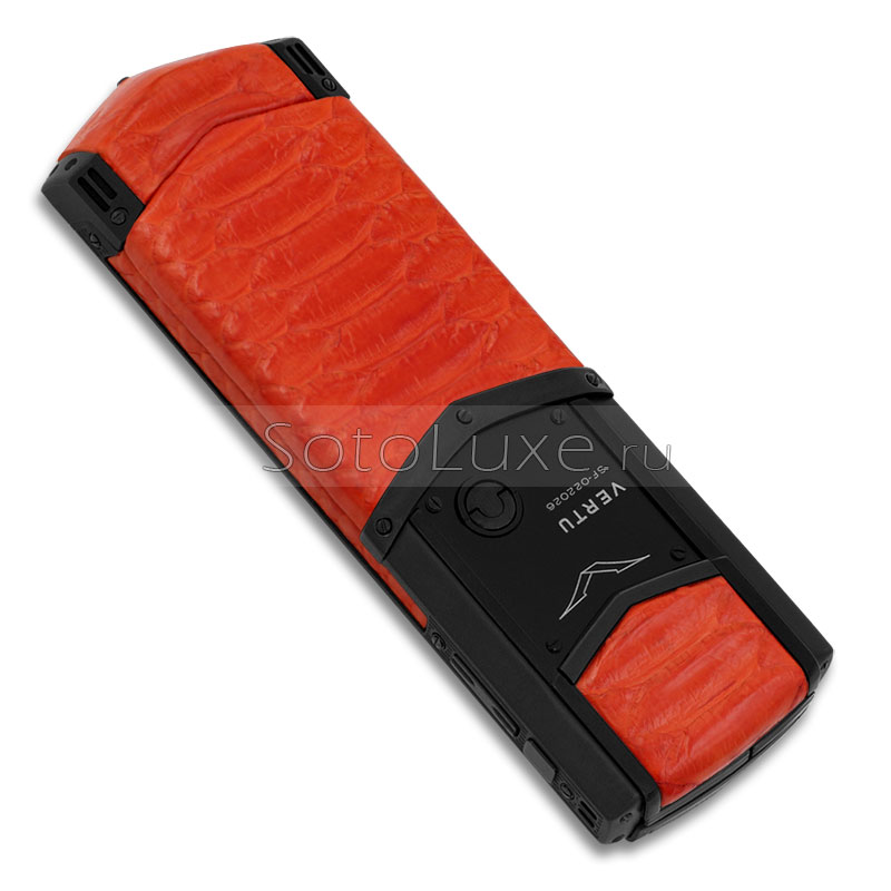 Vertu Signature S Design Black Orange Python Vertu Signature S Design Black Orange Python