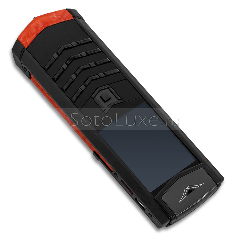 Vertu Signature S Design Black Orange Python вету в коже питона
