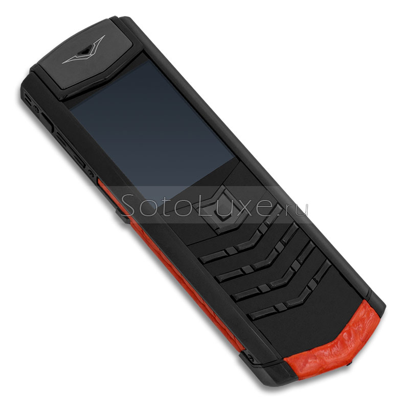 Vertu Signature S Design Black Orange Python Vertu Signature Python